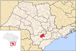 Localização de Itapetininga em São Paulo