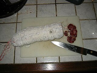 <span class="mw-page-title-main">Saucisson</span> Dry cured sausage