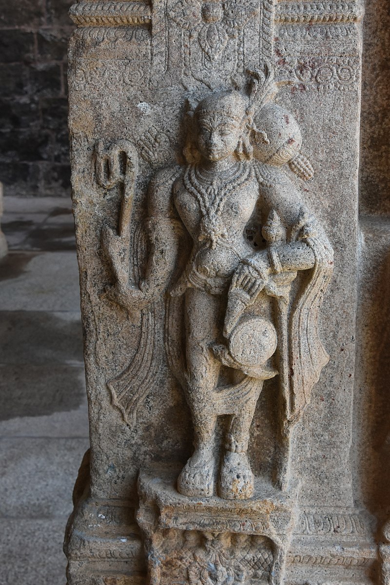 Sesha Mandapa, Vijayanagar period, 16th century, Sri Ranganathaswamy Temple, dedicated to Vishnu, in Srirangam, near Tiruchirappali (228) (37511787801).jpg