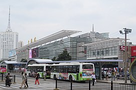Het treinstation van Shanghai, China