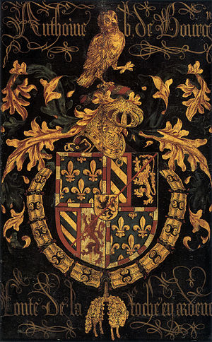 Shield of Antoine of Burgundy as knight of the Order of the Golden Fleece Shield of Antoine of Burgundy as knight of the Order of the Golden Fleece.jpg