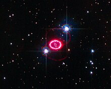 Shock wave around supernova 1987A (captured by the Hubble Space Telescope).jpg