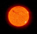 Protuberanza solare vista dalla sonda STEREO all'inizio del fenomeno.