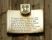 Schild an der Mühle