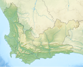 Map showing the location of Cederberg Wilderness Area