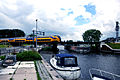 Spoorbrug over de Boorne (officieel, Fries: De Boarn) te Akrum.