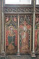 Rood screen in St Agnes in Cawston, Norfolk. The screen was restored and cleaned in 1952.