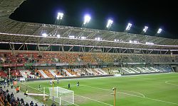 Stadion Miejski Bielsko-Biała trybuna wschodnia February 2015.jpg