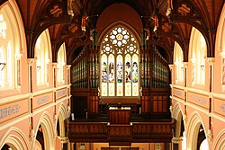 Historic George Fincham organ at St Mary Star of the Sea, West Melbourne, Australia's largest 19th-century instrument still intact Star of the Sea Organ.jpg