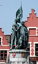 Statue of Jan Breydel & Pieter de Coninck, Bruges.jpg