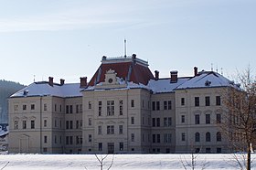 The high school from the south