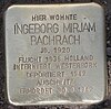 Stolperstein Isestraße 23 (Ingeborg Mirjam Bachrach) em Hamburgo-Harvestehude.jpg