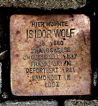 Stolperstein Isidor Wolf, Guntersblum.JPG