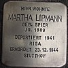 Stumbling block for Martha Lipmann geb.  Spier