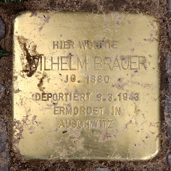 File:Stolperstein Sybelstr 12 (Charl) Wilhelm Brauer.jpg