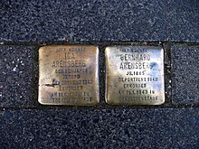 Stolperstein's Ida Arensberg, Bernhard Arensberg Kölnstrasse 93 Bonn.JPG