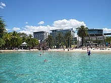 South Bank, Brisbane - 🌴 South Bank Parklands contrasting to Brisbane City  just over the river. Our lush parklands hosts 3 free to use pool spaces,  offering stunning river views of Brisbane