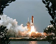 STS-9 launches from Kennedy Space Center, on 28 November 1983. Sts-9lift.jpg