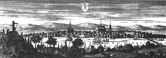 Sundsvall c. 1700, in Suecia antiqua et hodierna