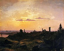 Sunset in Saxony, oil on canvas, (date, dimensions and collection unknown).