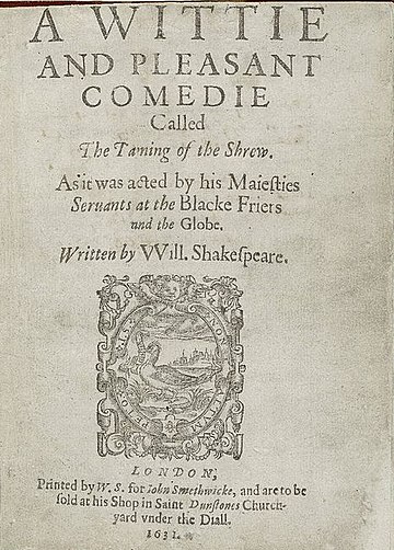 The title page from the Quarto of 1631, including the title, author, and information about publication