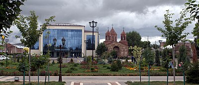 Tashir with view of church and Culture House.jpg