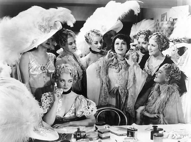 Anna Held (Rainer) exhibits her jewels to the envious Audrey Dane (Virginia Bruce, seated) in The Great Ziegfeld