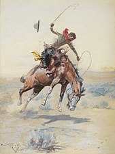 The Bucker, 1904, Watercolor, pencil & gouache on paper, Sid Richardson Museum, Fort Worth, Texas (https://www.sidrichardsonmuseum.org)