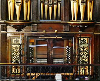 The Renn Organ at St Thomas installed 1834 at cost of PS500 The Renn Organ on the Gallery.jpg