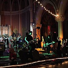 The Skullers at Cathedral Hall, 2016 Halloween Party. The Skullers at Cathedral Hall.jpg