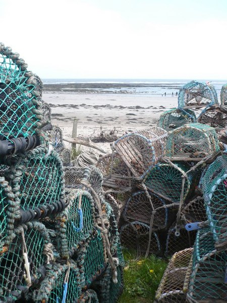 File:The beach with lobster pots, Boulmer - geograph.org.uk - 1320003.jpg