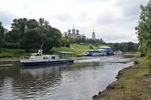 Пойменный берег реки Трубеж в районе города Рязани.