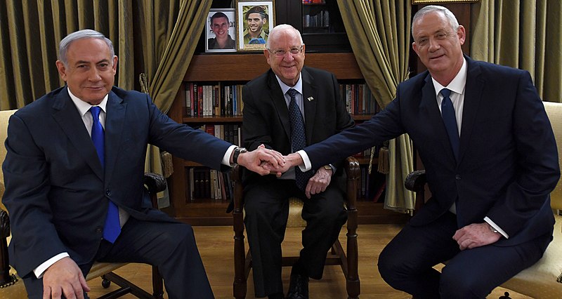 File:The tripartite meeting between Rivlin Netanyahu and Gantz, September 2019 (Haim Zach GPO 1) (cropped).jpg