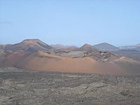 Vista del Parque nacional de Timanfaya.