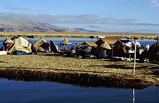 Floating island Island (natural or artificial) made of floating plants, mud, and peat