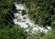 Les gorges du Travo sur la commune de Chisa.