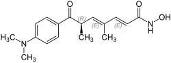 Structural formula of trichostatin A