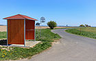 Čeština: Zastávka Sviňomazy u silnice na Trpísty English: Bus stop Sviňomazy, part of Trpísty village, Czech Republic