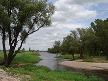 Flussbett der Ehle innerhalb des Umflutkanales bei Biederitz