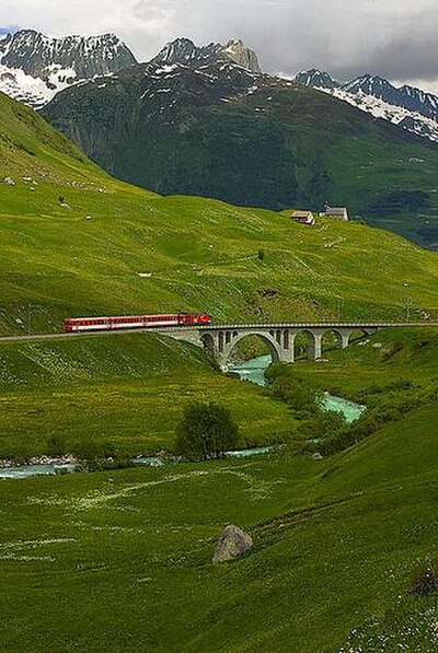 The Furkareuss in the valley Urseren