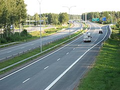 The E 75 in Oulu, Finland