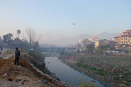 Pollution in Bagmati river in Kathmandu valley