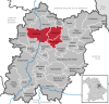 Lage der Verwaltungsgemeinschaft Nabburg im Landkreis Schwandorf