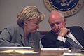 Vice President Cheney with Lynne Cheney in the President's Emergency Operations Center (PEOC) (19922137081).jpg
