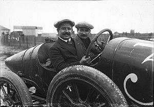 Victor Rigal, Sunbeam. French GP Victor Rigal in his Sunbeam at the 1912 French Grand Prix at Dieppe.jpg
