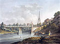 モノウ川から見たモンマス（1799年）