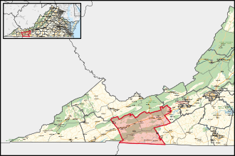 District map from the 2023 election Virginia's 46th House of Delegates district (since 2024).svg