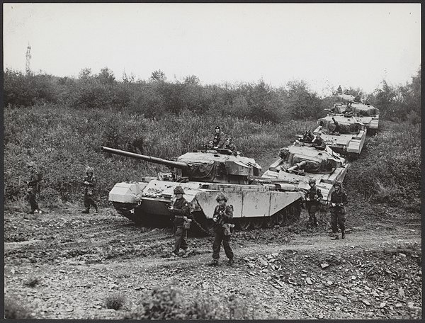 Dutch tanks, pictured in West Germany in 1956 as part of the large British and American-led foreign military presence in the country