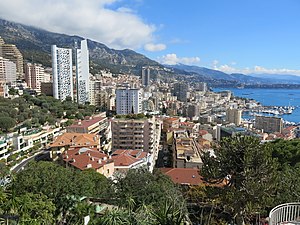 O vedere la Monaco din Jardin Exotique