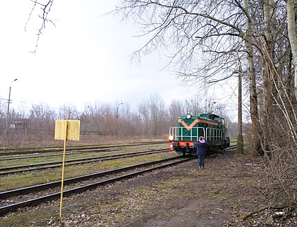 Torowiska stacji Radiowo w stronę huty